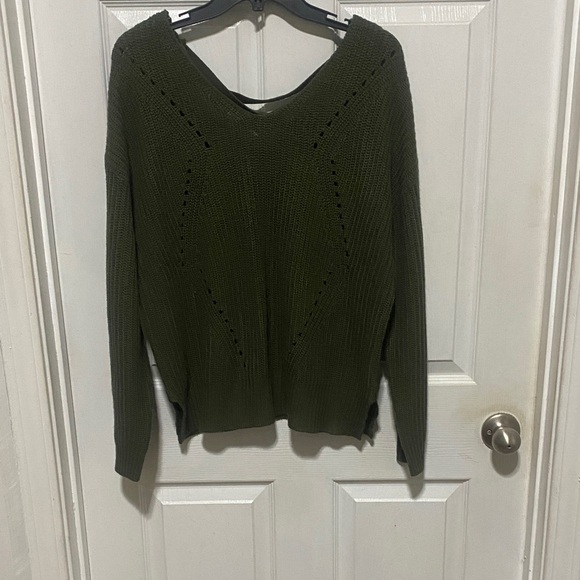 Moral Fiber Sweaters - Moral Fiber Deep Green V-Neck Sweater